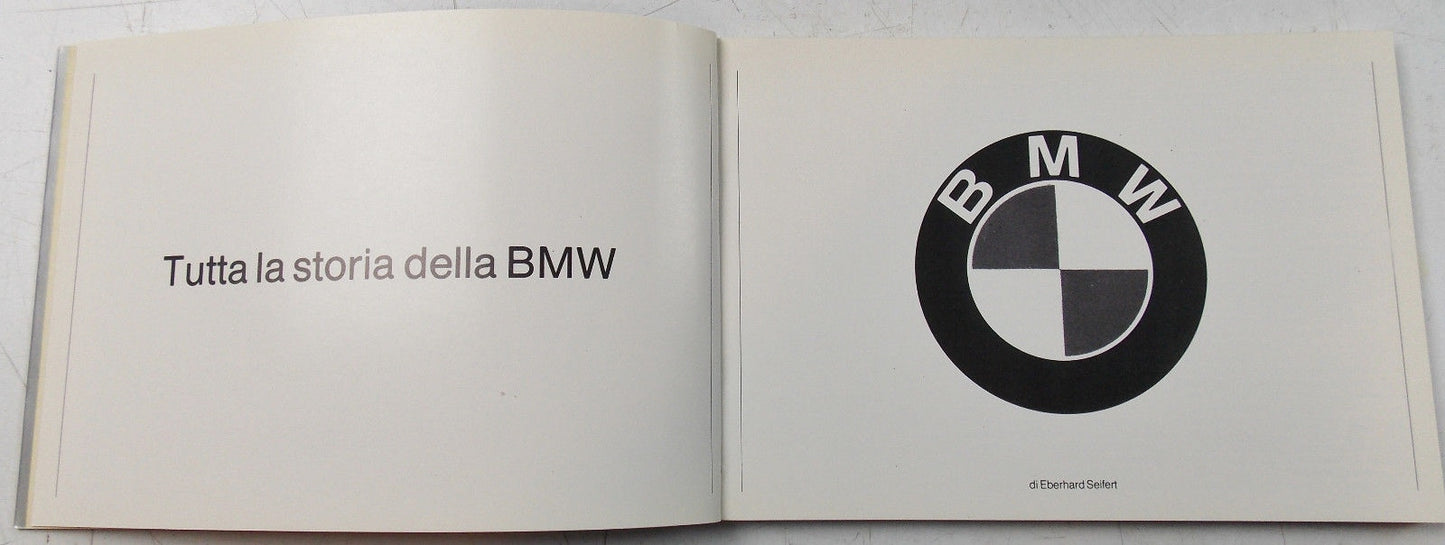 1980 BMW HISTORY BOOK 4"X6" ITALIAN BOOKLET 507 635 M1 320 2000 - MotoRaider