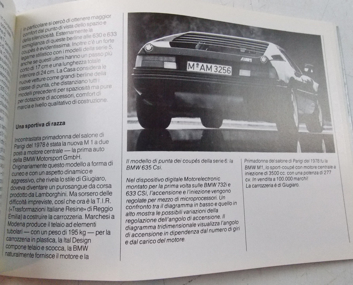 1980 BMW HISTORY BOOK 4"X6" ITALIAN BOOKLET 507 635 M1 320 2000 - MotoRaider