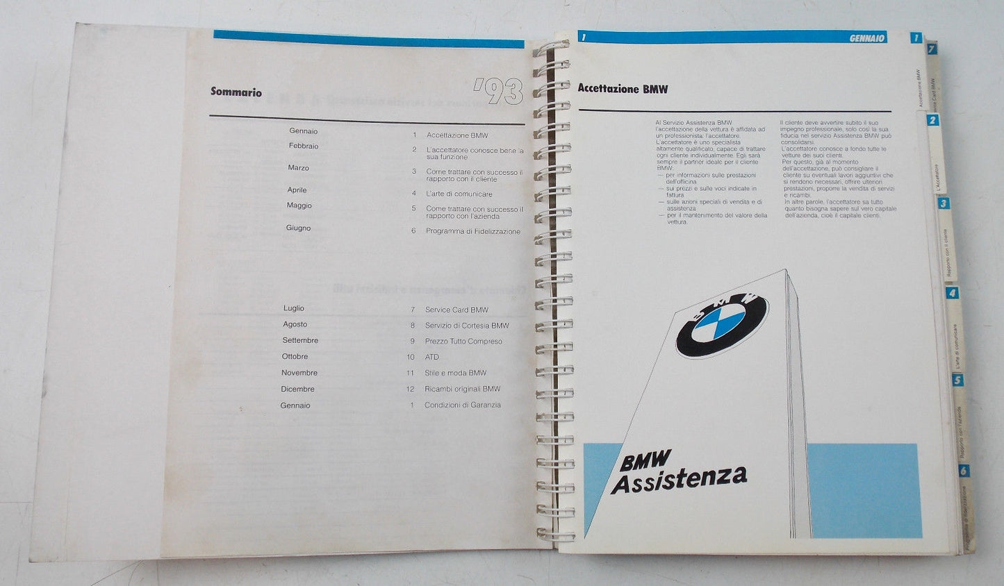 1993 BMW DEALER SERVICE DEPARTMENT APPOINTMENT BOOK K1 K100 R80 GS R100 GS1000 - MotoRaider