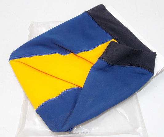 1990's BLUE YELLOW MOTORCYCLE HELMET JET OPEN FACE COVER SKIN DUCATI BMW GUZZI - MotoRaider