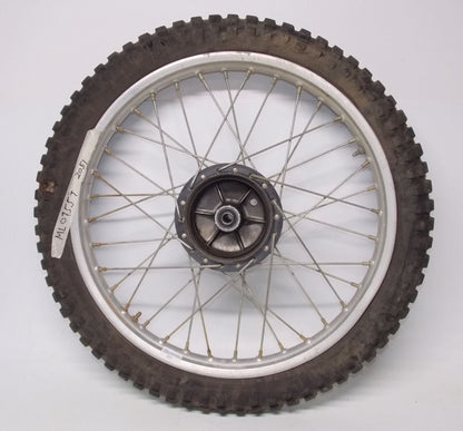 1976 YAMAHA 21" FRONT WHEEL 1.6 DID RIM SPOKE HUB YZ IT 250 400 HUSQVARNA - MotoRaider