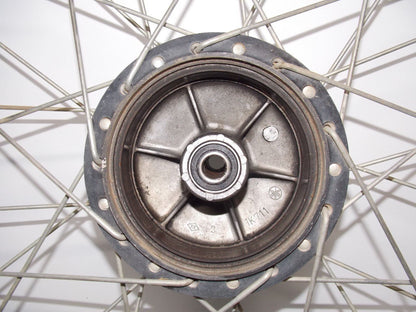 1976 YAMAHA 21" FRONT WHEEL 1.6 DID RIM SPOKE HUB YZ IT 250 400 HUSQVARNA - MotoRaider