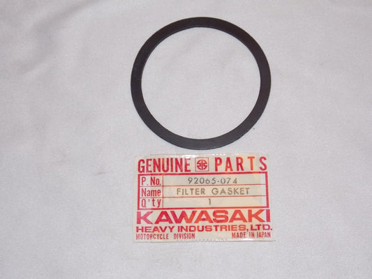 NOS KAWASAKI 1971 AIR FILTER GASKET F8  92065-074 - MotoRaider