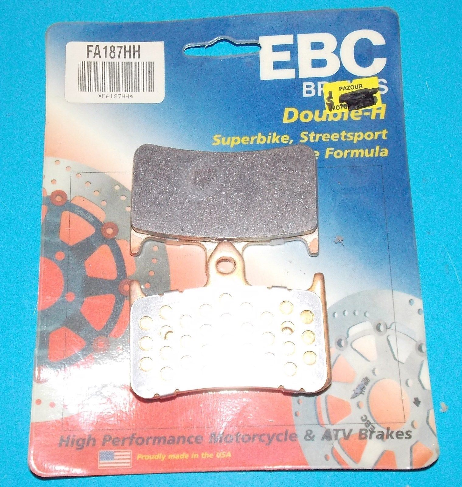 NOS EBC BRAKE PADS FA187 FITS HONDA 1990-2007 CB1000 CBR900 RVF750 VTR1000 - MotoRaider