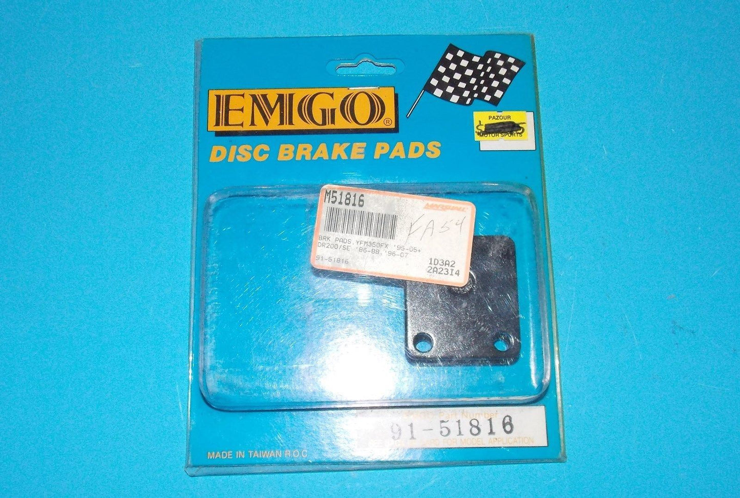 NOS EMGO BRAKE PADS 91-51815 FITS HONDA 1980-1987 KAWASAKI 1983 SUZUKI 1985-1987 - MotoRaider