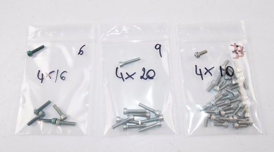 48 ASSORTED 4mm ALLEN BOLTS VINTAGE HUSQVARNA HONDA YAMAHA SUZUKI KTM KAWASAKI - MotoRaider