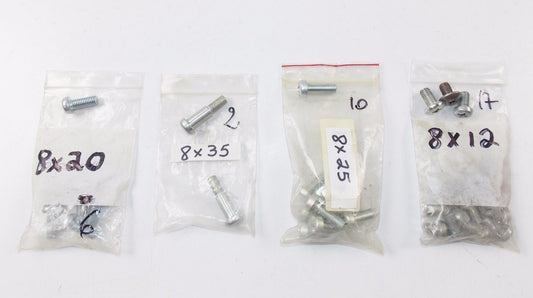 35 ASSORTED 8mm PAN HEAD PHILLIP SCREW VINTAGE HONDA YAMAHA SUZUK KAWASAKI MAICO - MotoRaider