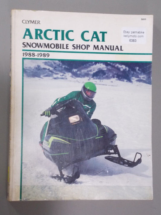 CLYMER MANUAL ARCTIC CAT SNOWMOBILE #S835 WILD CAT 650 EL TIGRE EXT 1988 1989 - MotoRaider