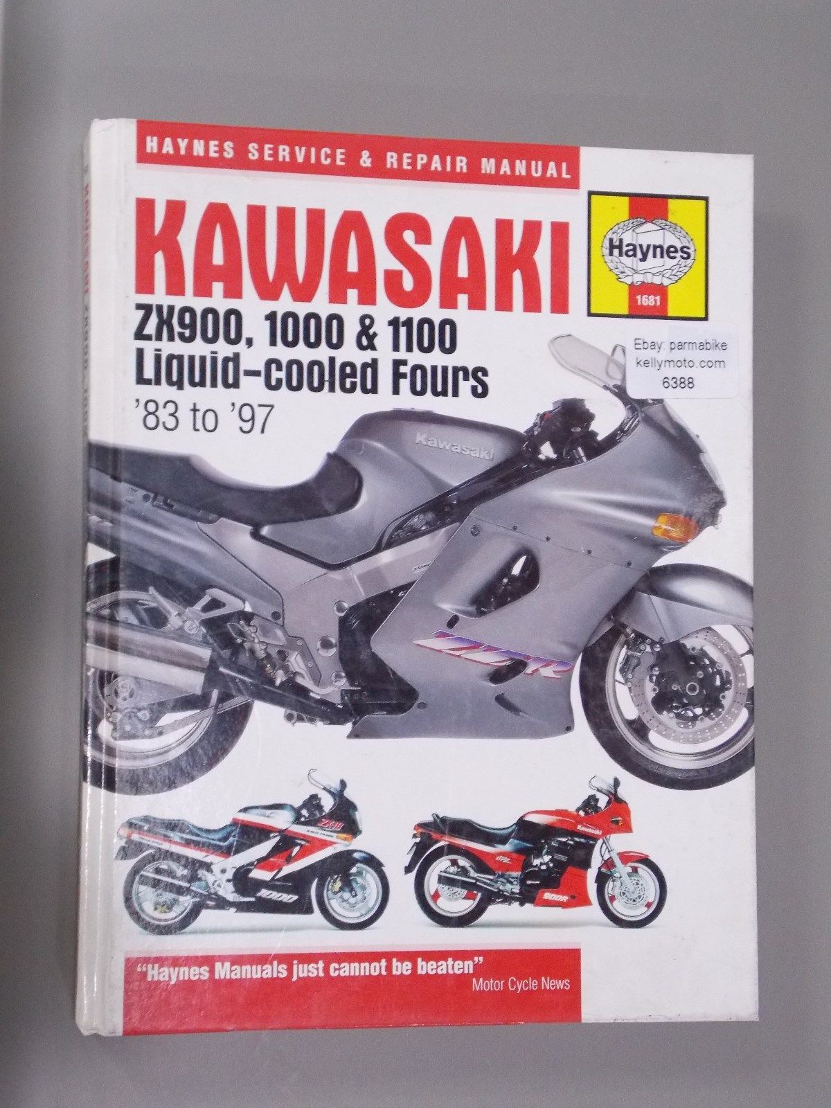 HAYNES SERVICE MANUAL # 1681 KAWASAKI ZX900/1000/1100  1983-1997 - MotoRaider