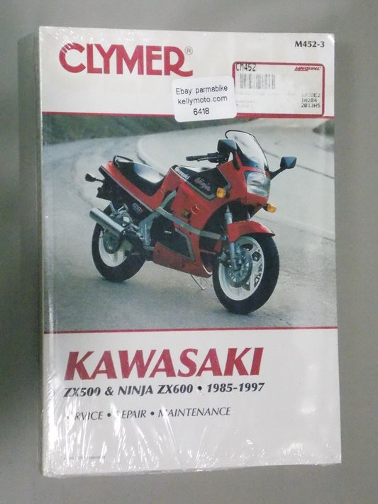 CLYMER MANUAL #M452-3 KAWASAKI ZX500 & NINJA ZX600  1985-1997 - MotoRaider