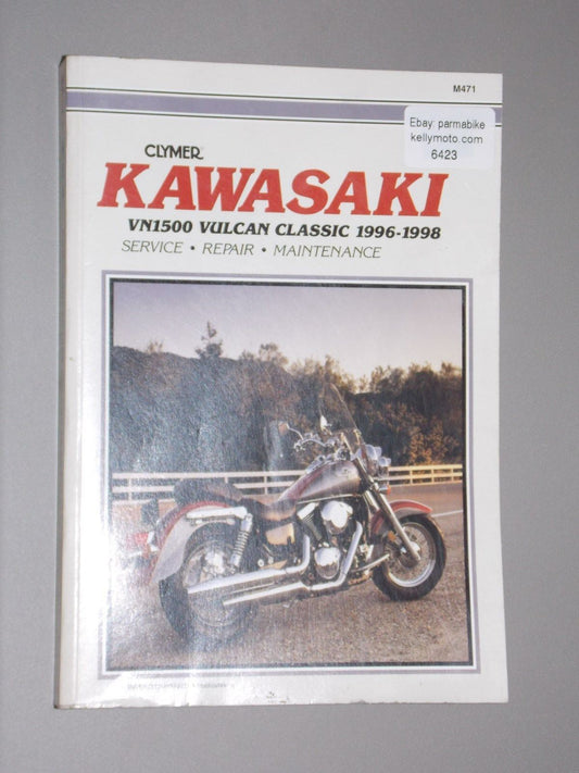 CLYMER MANUAL #M471 KAWASAKI  VN1500 VULCAN CLASSIC  1996-1998 - MotoRaider