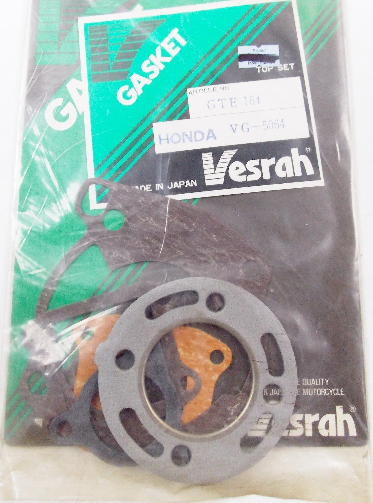 NOS OEM 1986 1987 VESRAH COMPLETE GASKET SET VG-1064/5064 HONDA  GTE161 - MotoRaider