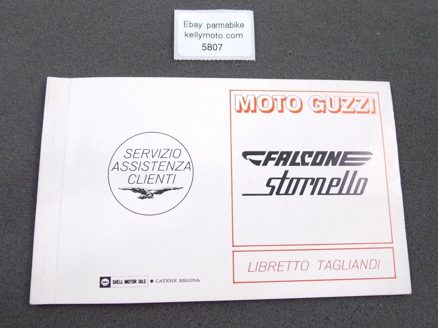 NOS 1970's MOTO GUZZI STORNELLO FALCONE MAINTENANCE RECORD BOOKLET ITALIAN - MotoRaider