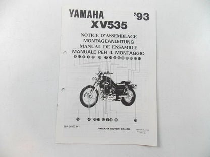 OEM DEALER ASSEMBLY MANUAL BOOKLET 1993 YAMAHA XV535 3BR-28107-W1 - MotoRaider