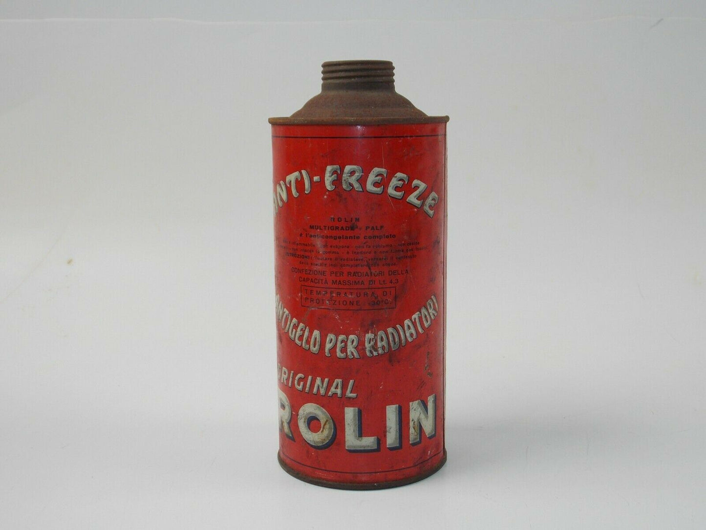 1960's AREXONS ROLIN ANTIFREEZE CAN TIN ITALIAN FERRARI LANCIA ALFA PORSCHE FIAT - MotoRaider