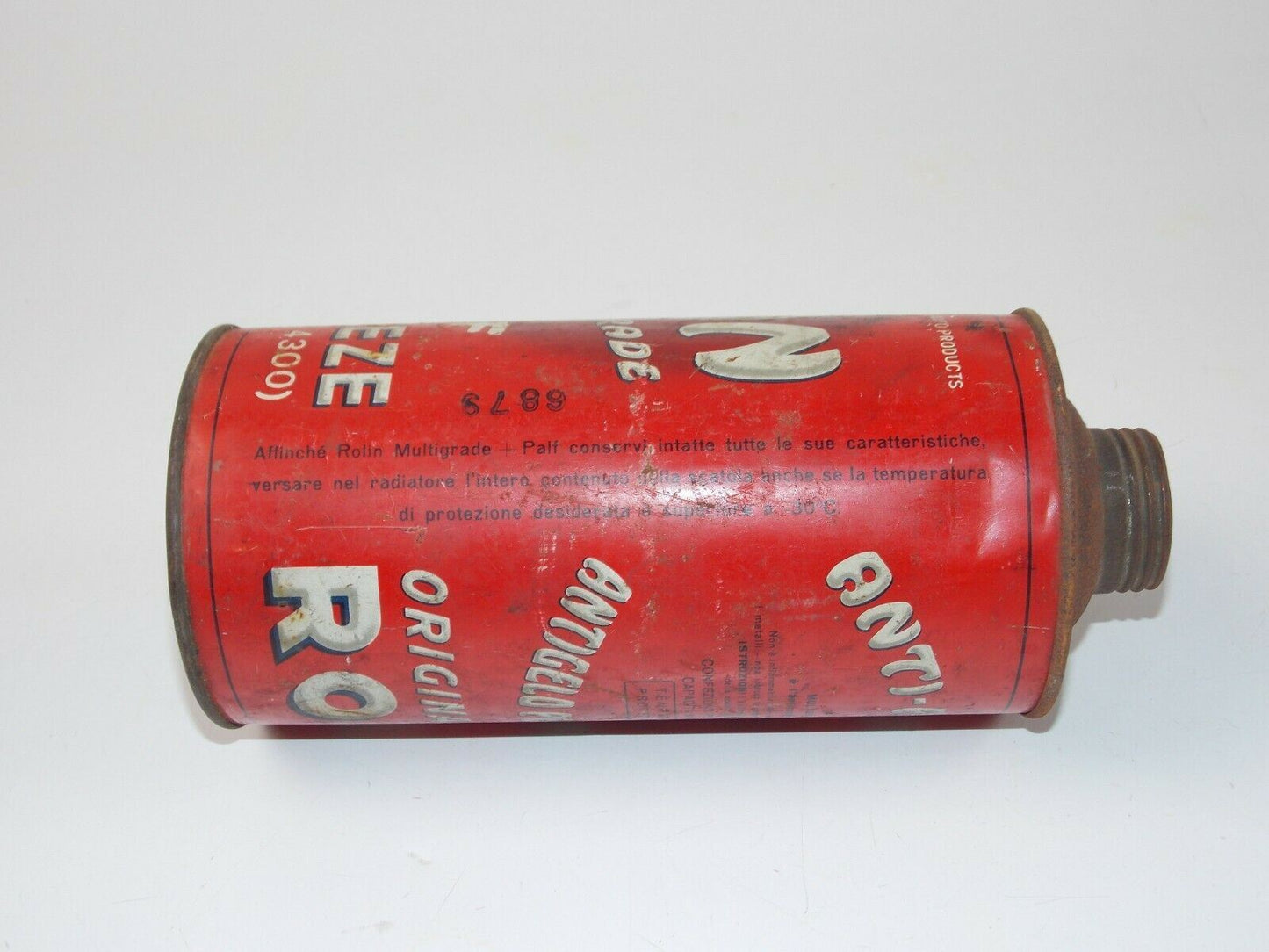 1960's AREXONS ROLIN ANTIFREEZE CAN TIN ITALIAN FERRARI LANCIA ALFA PORSCHE FIAT - MotoRaider