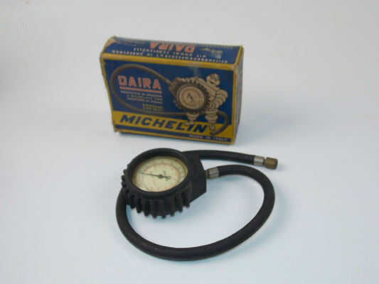 1950's MICHELIN DAIRA TIRE PRESSURE GAUGE ITALIAN ALFA FERRARI MASERATI LANCIA - MotoRaider