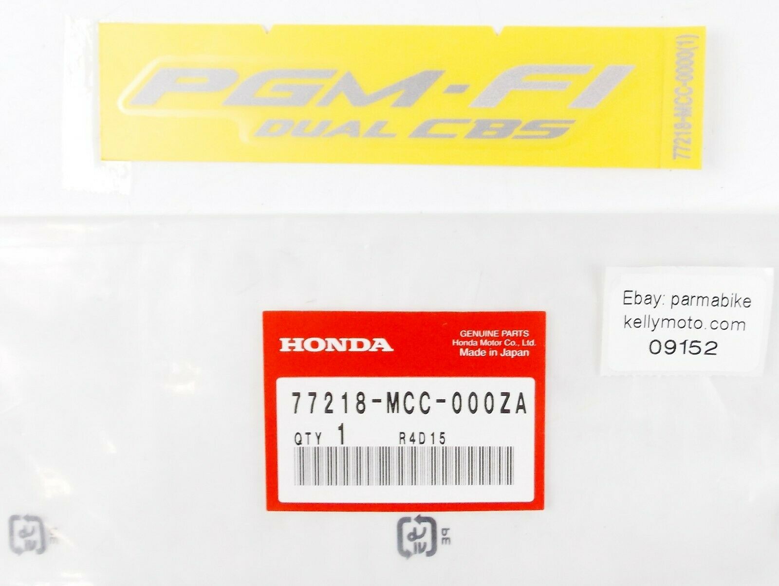 OEM 2000 HONDA CB1100 PGM-FI DUAL CBS TAIL STICKER MARK DECAL 77218-MCC-000ZA - MotoRaider