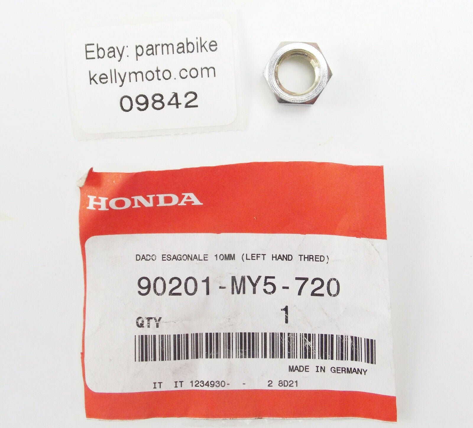 OEM HONDA 10mm EX NUT CA125 ANF125 CB500 CBR125 CMX250 FES125 90201-MY5-720 - MotoRaider