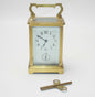 1800's OFFICER FIELD ALARM TRAVEL CLOCK 8 DAYS BRASS HEIGHT 5" ANTIQUE - MotoRaider