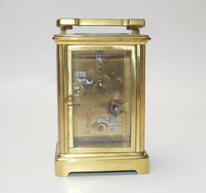 1800's OFFICER FIELD ALARM TRAVEL CLOCK 8 DAYS BRASS HEIGHT 5" ANTIQUE - MotoRaider