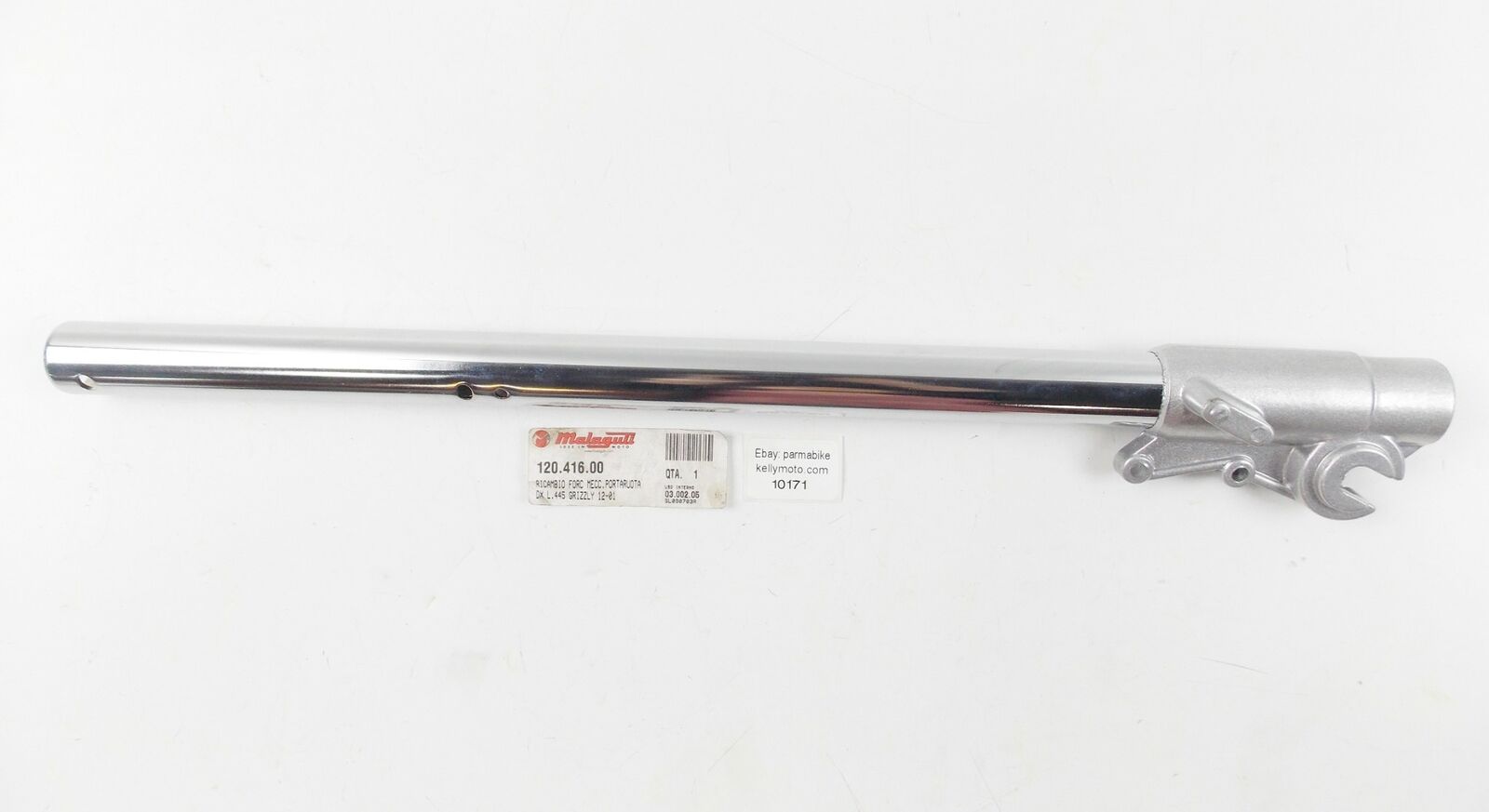 NOS OEM MALAGUTI 2008-2009 GRIZZLY 12" CE FRAME RH FRONT FORK TUBE 120.416.00 - MotoRaider