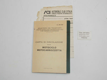 1982 CAGIVA SXT 125 OWNER CERTIFICATE BOOK ORIGINAL MOTORCYCLE ITALIAN DOCUMENT - MotoRaider