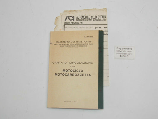 1982 CAGIVA SXT 125 OWNER CERTIFICATE BOOK ORIGINAL MOTORCYCLE ITALIAN DOCUMENT - MotoRaider