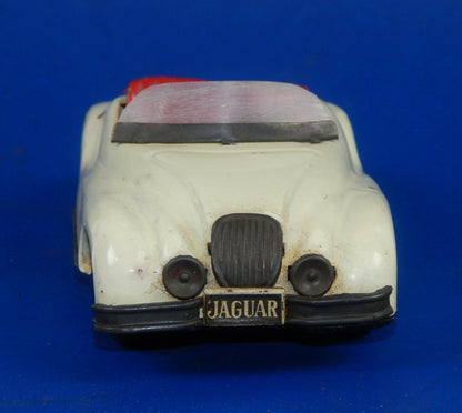 1955 JAGUAR XK 120 140 FRICTION CAR CB & MARK JAPAN WHITE TIN TOY L=6" VINTAGE - MotoRaider