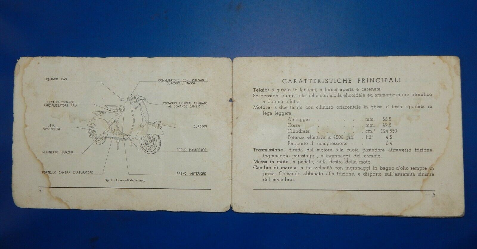 1952 VESPA 125 ORIGINAL USE MAINTENANCE OWNER BOOK MANUAL 6.75"x4.75" VINTAGE - MotoRaider