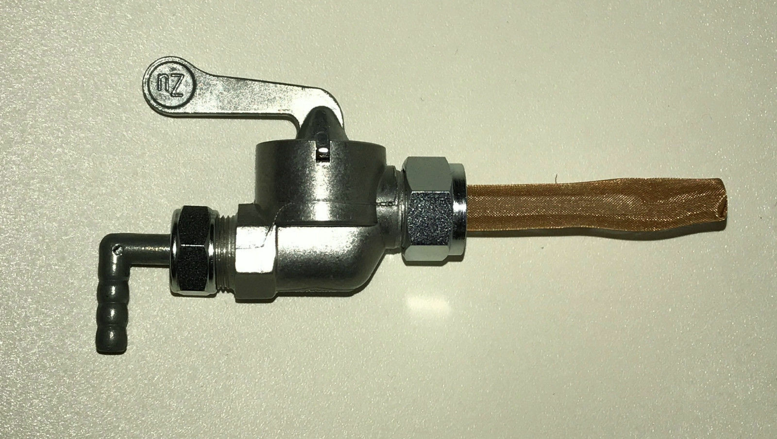 NOS '70 KARKOMA GAS TANK FUEL VALVE PETCOCK TAP L SHAPE 15mm HUSQVARNA MAICO BMW - MotoRaider