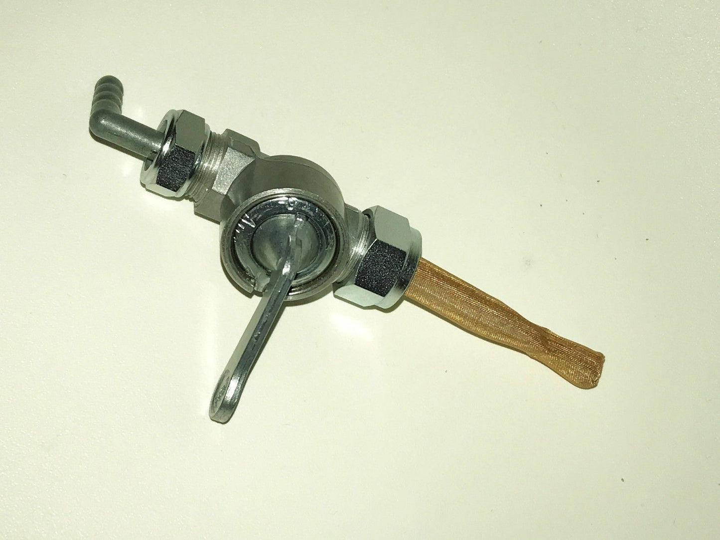 NOS '70 KARKOMA GAS TANK FUEL VALVE PETCOCK TAP L SHAPE 15mm HUSQVARNA MAICO BMW - MotoRaider