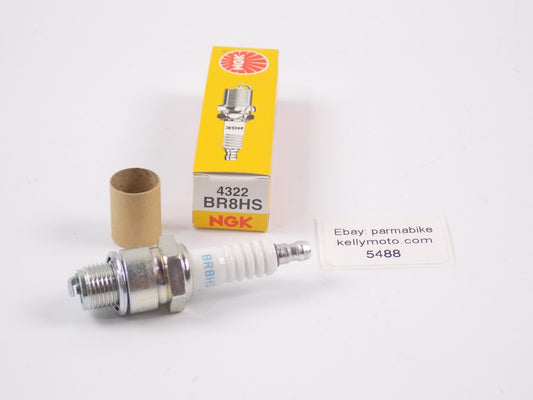 BOX OF 3 NOS NGK BR8HS 4322 SPARK PLUGS YAMAHA HONDA KAWASAKI SUZUKI BMW - MotoRaider