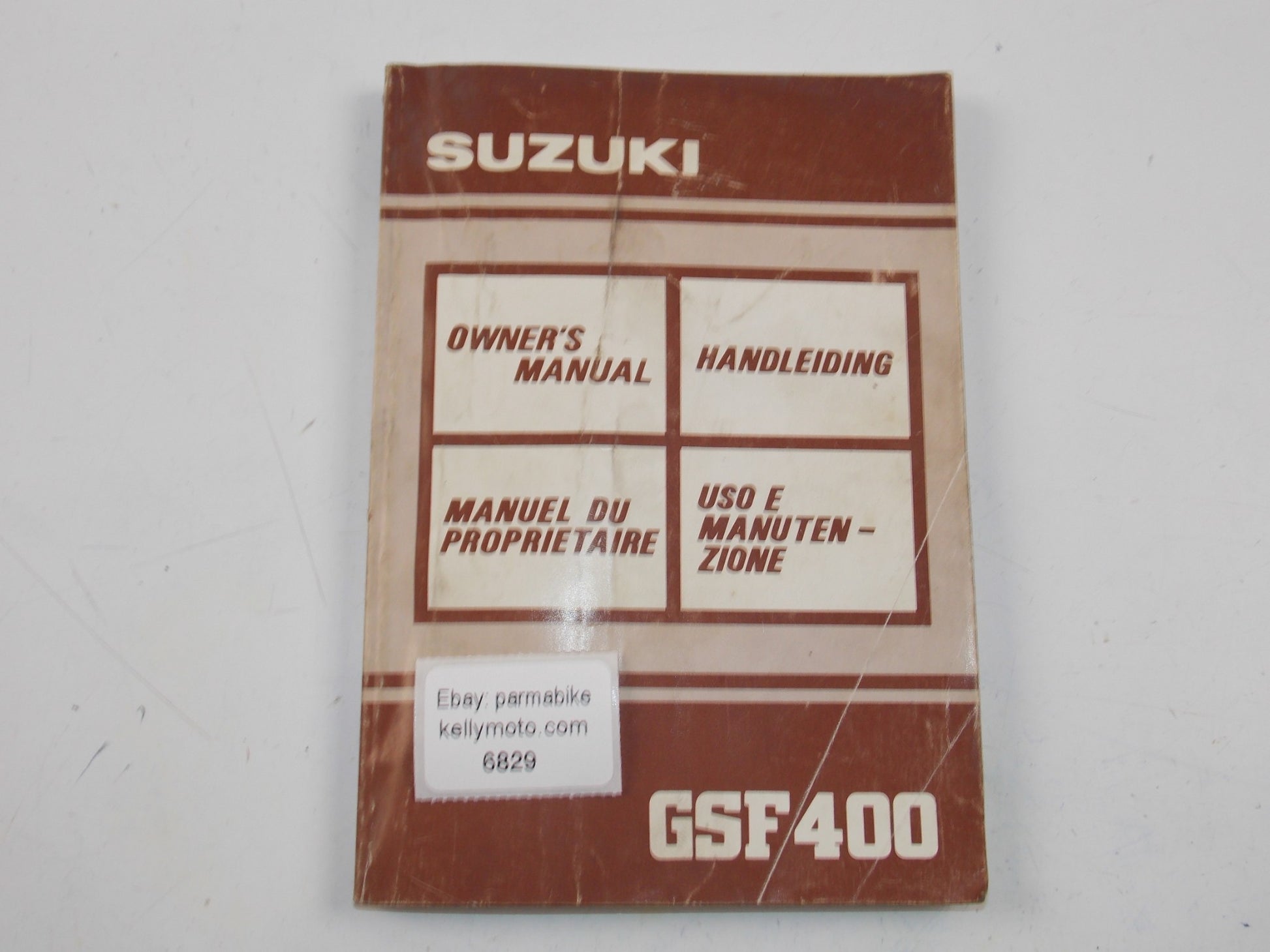 07/1990 SUZUKI OWNER MANUAL CATALOG BOOK GSF400 ENGLISH GERMAN FRENCH ITALIAN - MotoRaider