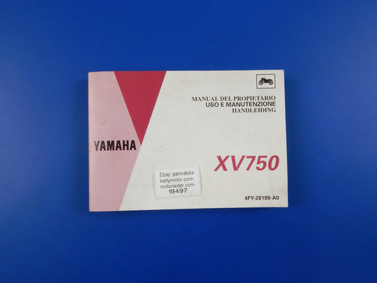 1993 YAMAHA XV750 USER OWNER MANUAL BOOK 4FY-28199-A0 MULTI LANGUAGE VINTAGE - MotoRaider