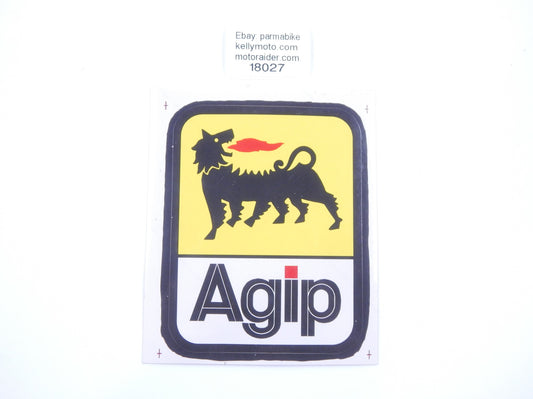 AGIP STICKER DECAL EMBLEM 2x4.5" DUCATI MONDIAL FANTIC CAGIVA GILERA DKW       ' - MotoRaider