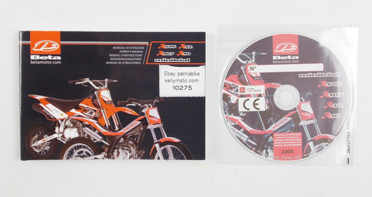 BETA R125 R107 R10 R12 MINITRIAL OWNER MANUAL+CD ITALIAN ENGLISH FRENCH GERMAN - MotoRaider