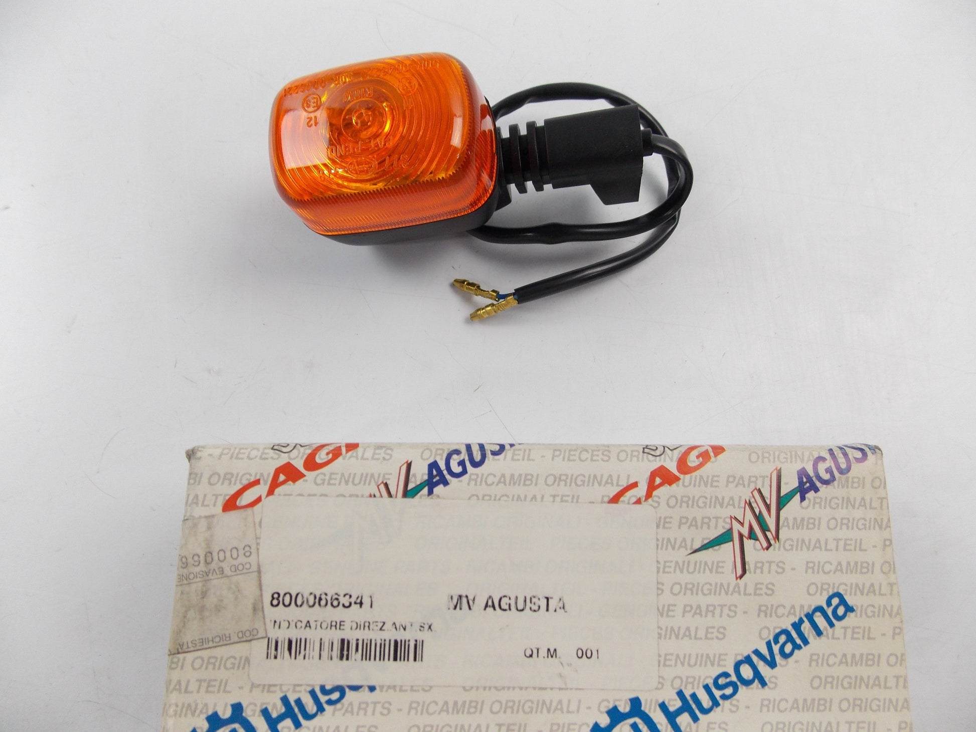 NOS OEM CAGIVA 1991 MITO RACING 1992 PRIMA 50 FRONT FLASHER LIGHT LEFT 800066341 - MotoRaider