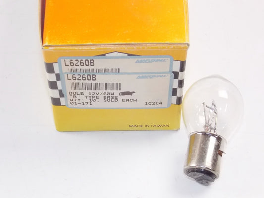 SPI 01-171 LIGHT BULB 12V/60W B-BASE TYPE L6260B MOTORCYCLE ATV SNOWMOBILE - MotoRaider