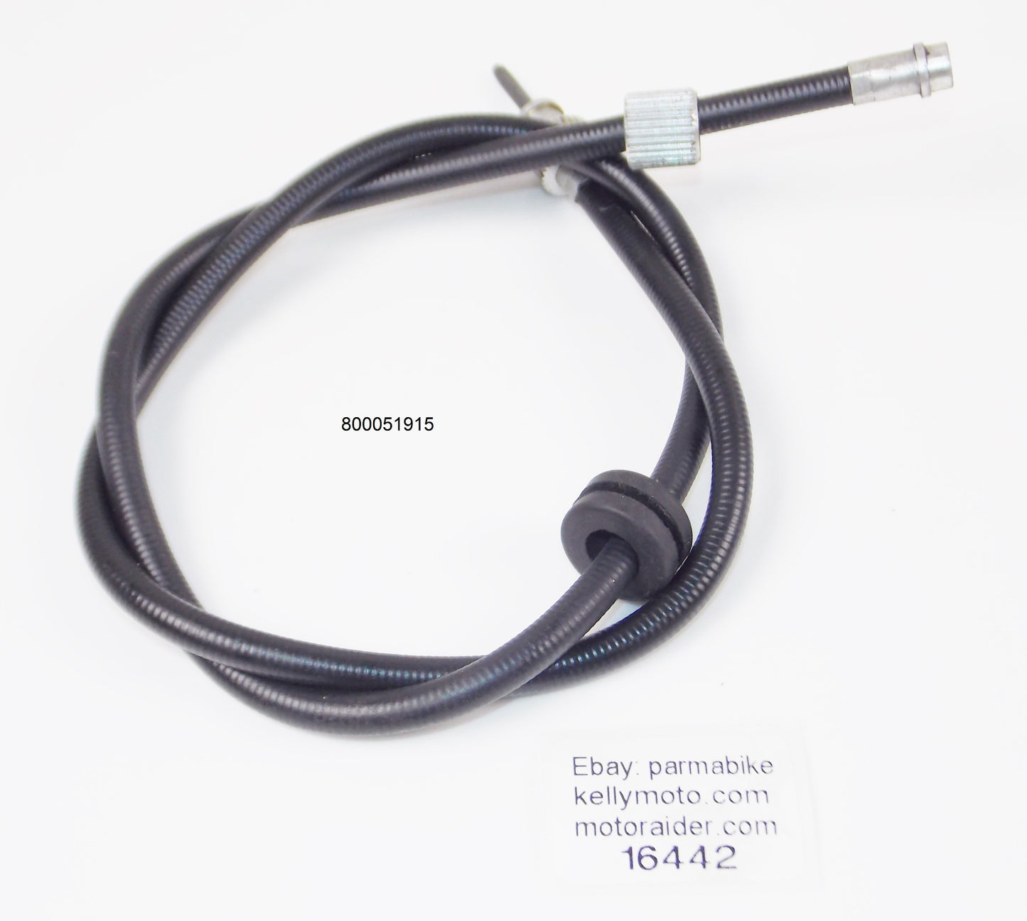 OEM CAGIVA ELEFANT 3 125BLACK VINYL TACHOMETER CABLE ASSY 800051915 - MotoRaider