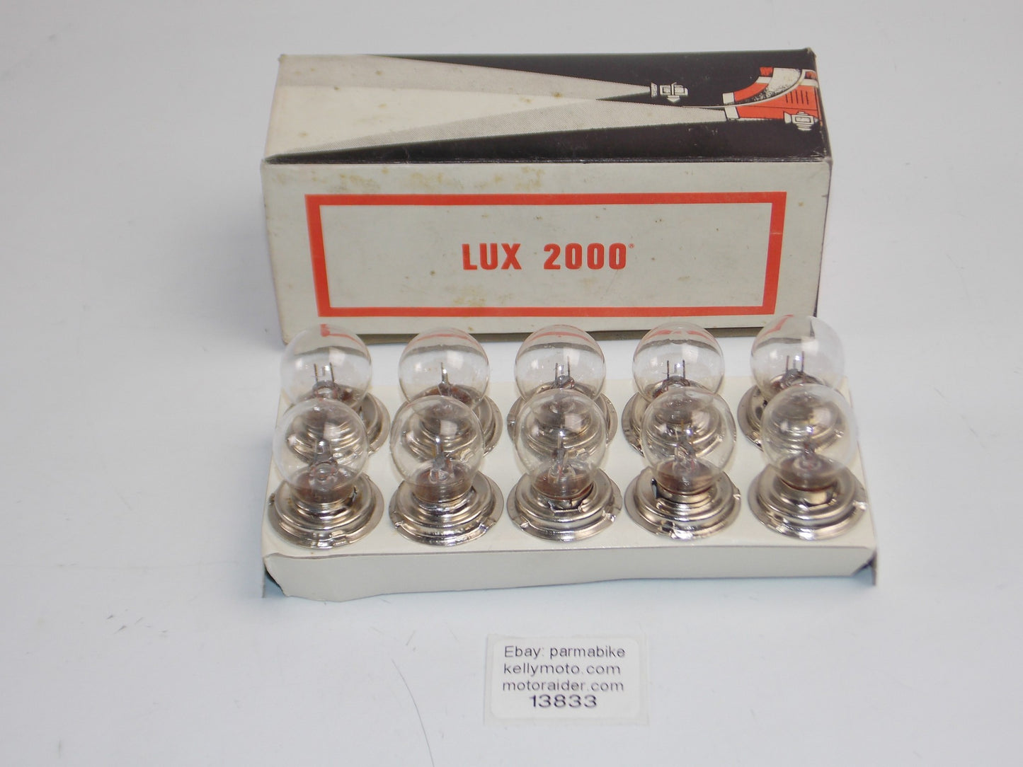 MOTORCYCLE  HEADLIGHT BULB LUX 2000 6V 15W P26s BASE BOX OF 10 GUZZI CAGIVA PUCH - MotoRaider