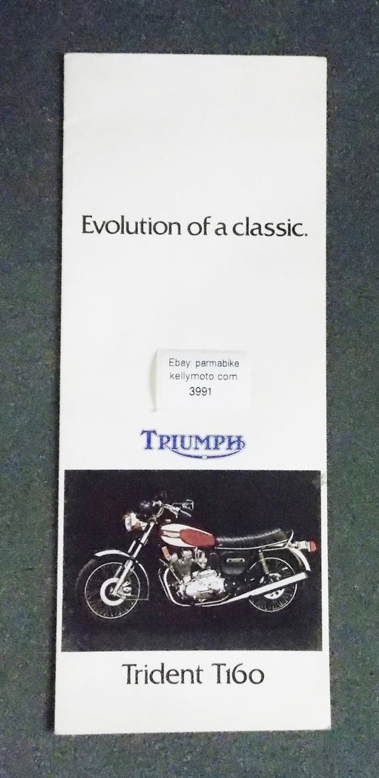 1975 TRIUMPH Trident T160 DEALER CALENDAR EVOLUTION OF A CLASSIC - MotoRaider