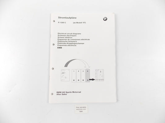 BMW 1997 R 1200 ELECTRICAL CIRCUIT DIAGRAMS MANUAL BOOK SCHEMATIC 01999799679 - MotoRaider