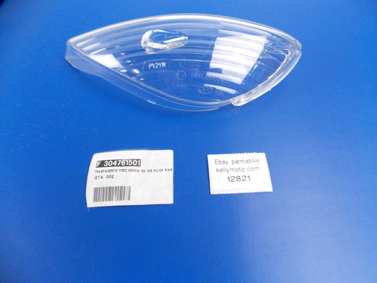 NOS OEM C.E.V HONDA 2001-2004 SH 125 REAR LEFT INDICATOR LENS CLEAR F304761501 - MotoRaider