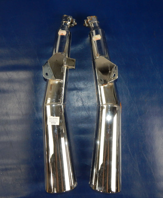 MARVING CHROME RIGHT/LEFT EXHAUST MUFFLER PIPE SILENCER YAMAHA 1982 1983 XJ750 - MotoRaider