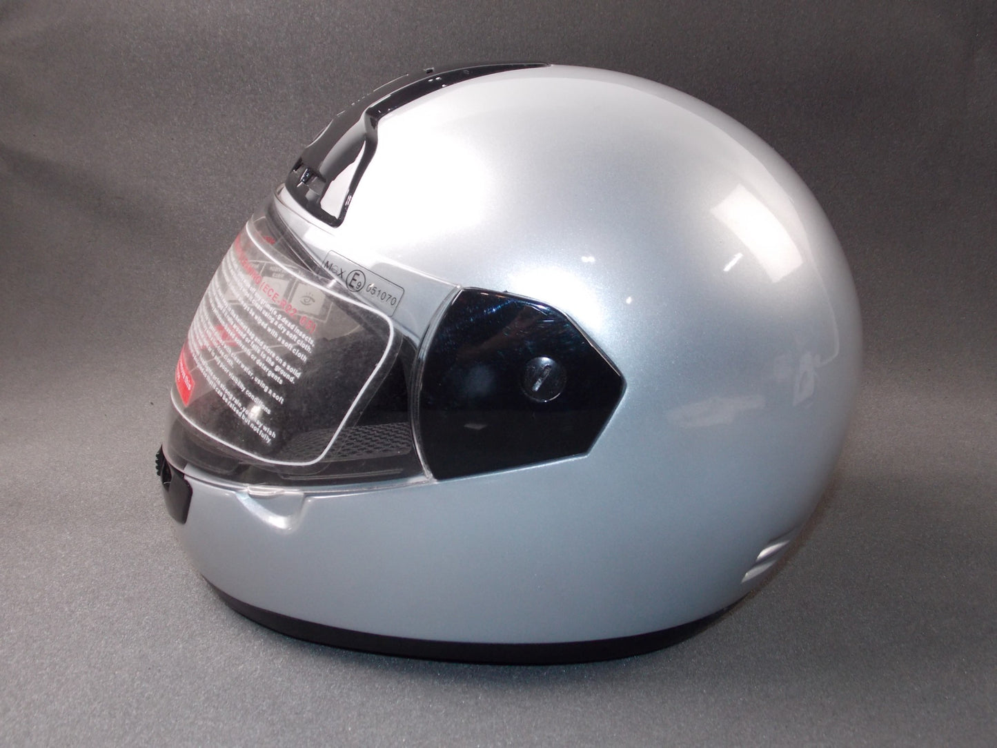 MAX CLEAR SHIELD VISOR SILVER MOTORCYCLE HELMET MODEL MAX-603 SIZE S 55-56 - MotoRaider