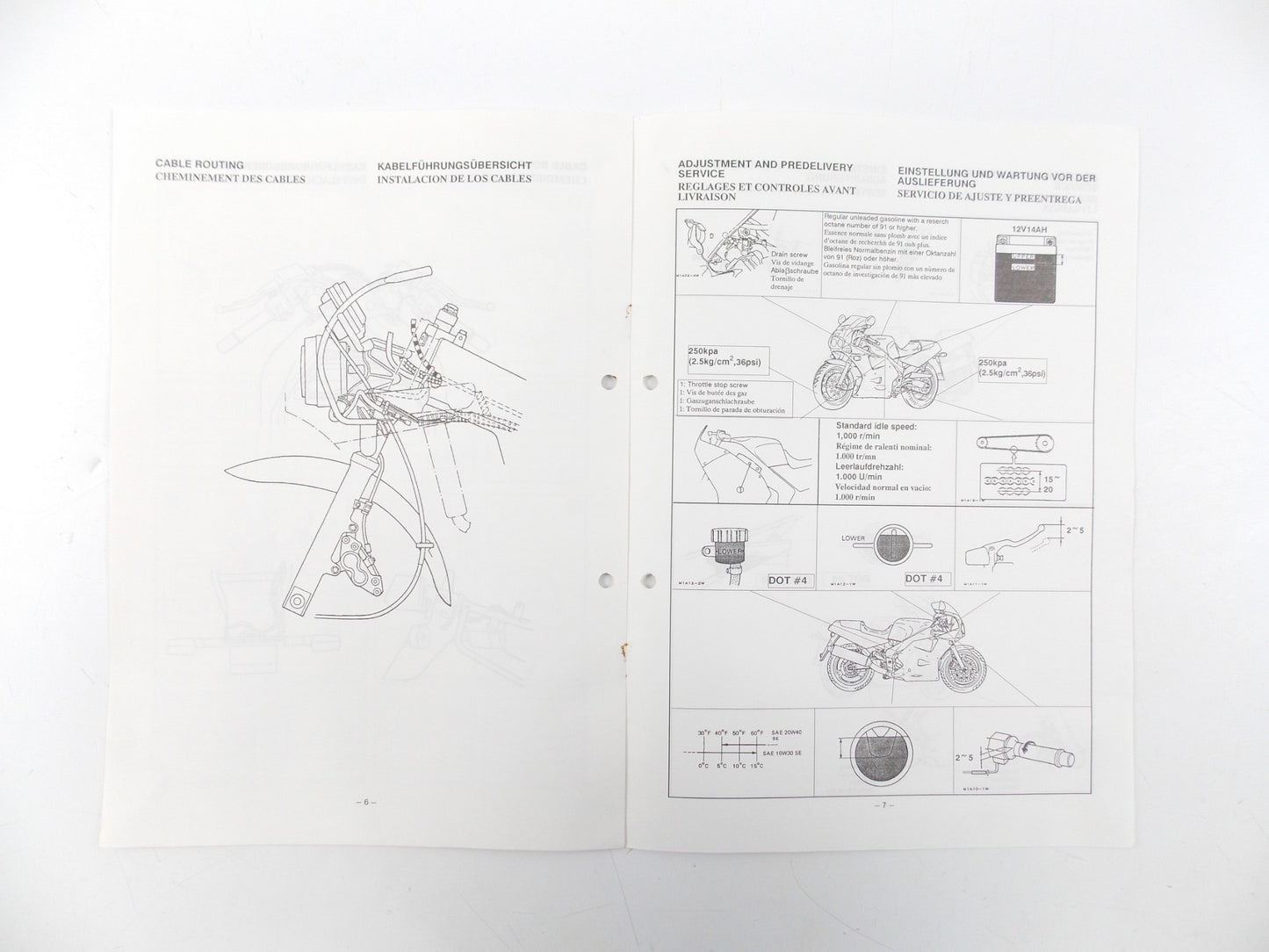 1989 YAMAHA FZR1000 3GM-28107-W0 DEALER ASSEMBLY MANUAL BOOKLET - MotoRaider