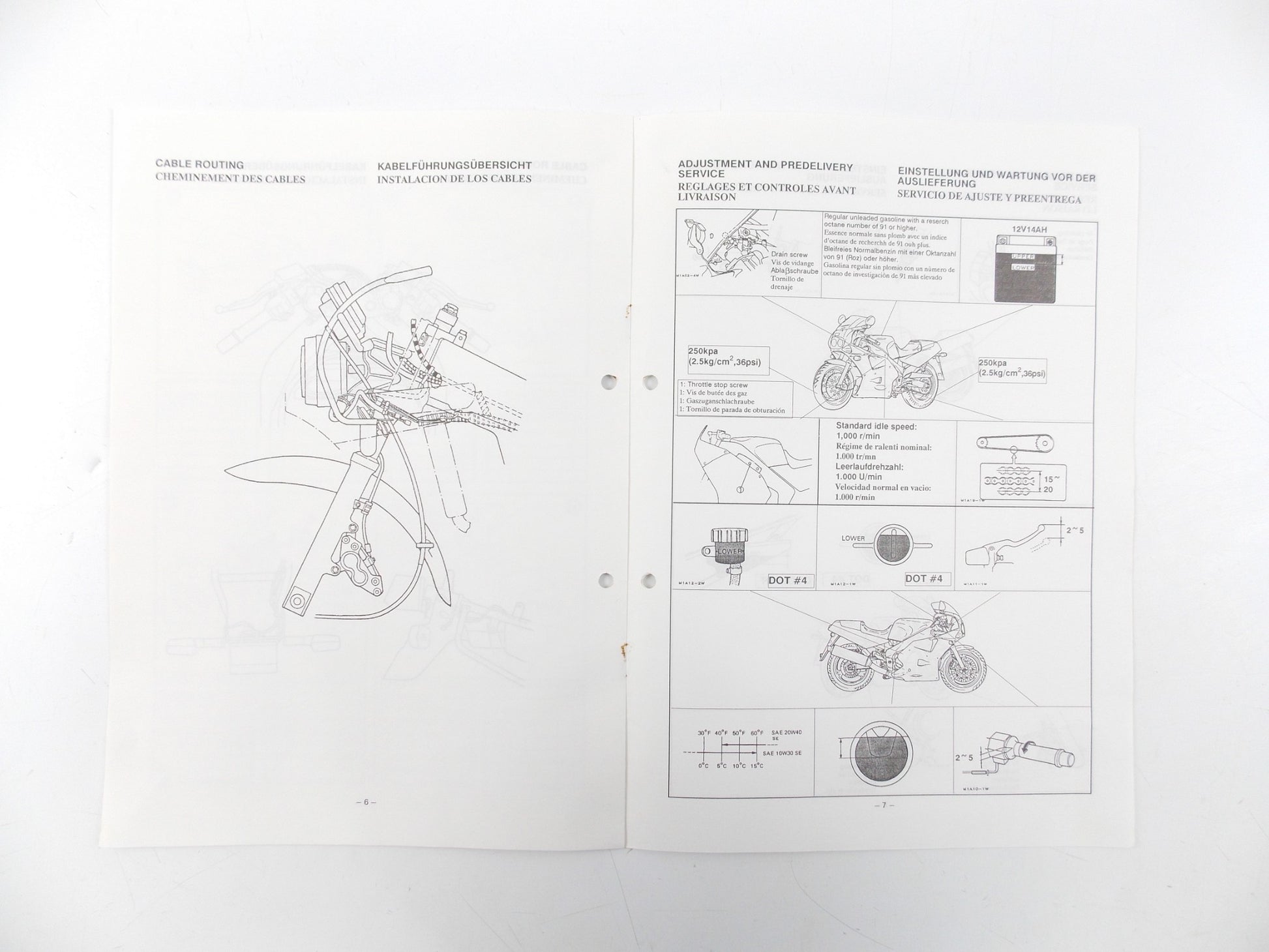 1989 YAMAHA FZR1000 3GM-28107-W0 DEALER ASSEMBLY MANUAL BOOKLET - MotoRaider