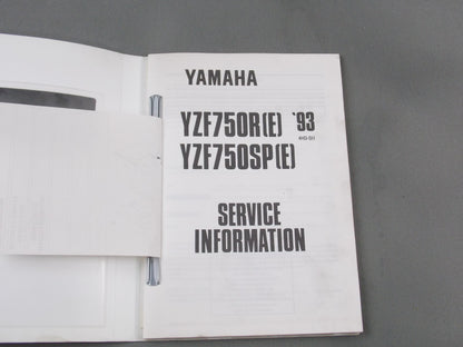 YAMAHA 1993 YZF750R(E) YZF750SP(E) SERVICE INFORMATION MANUAL ITALIAN # 4HD-SI1 - MotoRaider