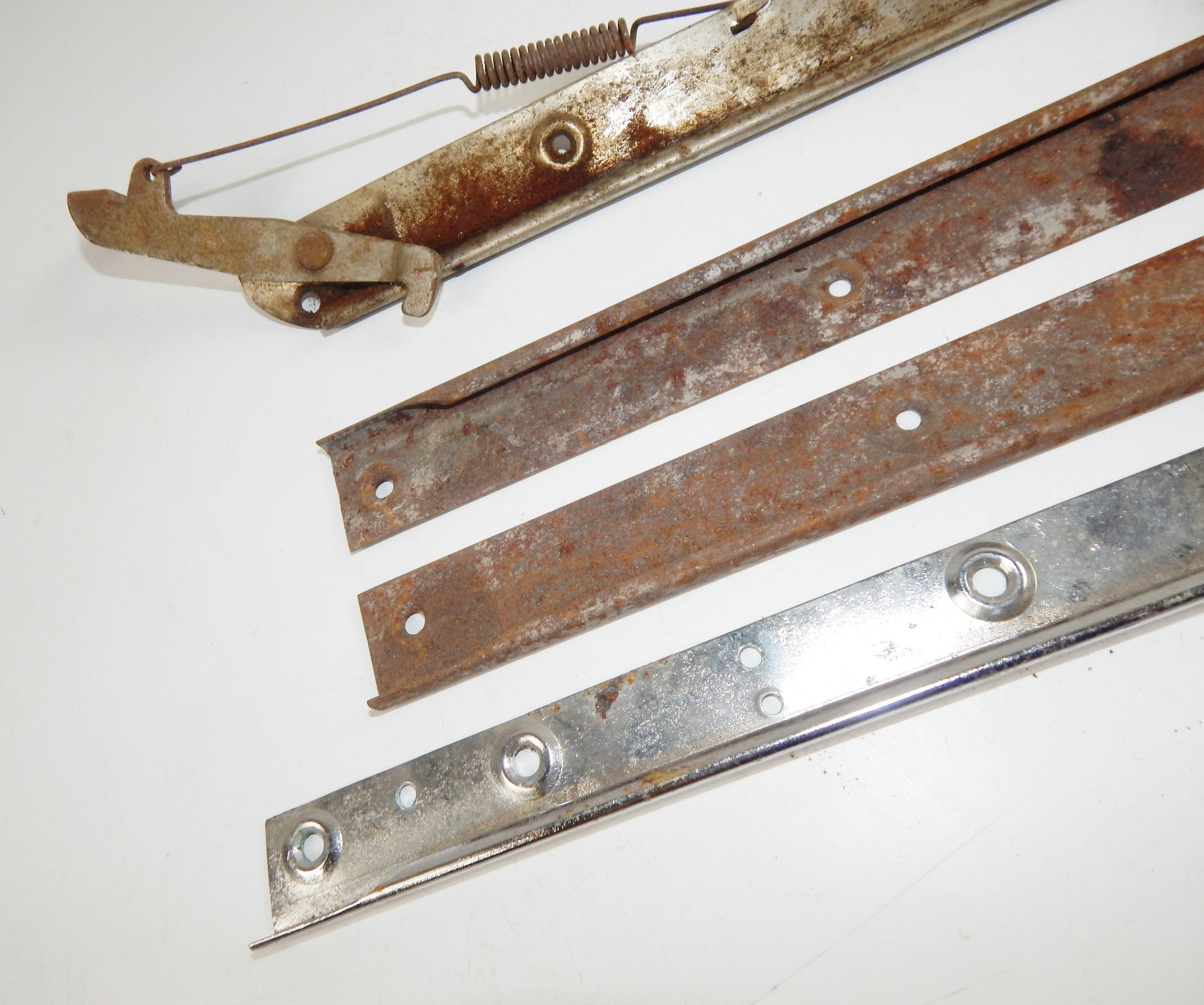 1950-60's PORSCHE 356 MIX SEAT RAILS GUIDES SADDLE PLATES VINTAGE - MotoRaider